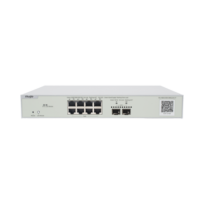 [RG-NBS3300-8MG2XS-P] Switch Multi-Gigabit PoE+ Capa 2 con 8 Puertos 2.5G PoE+ hasta 240W y 2 Uplink SFP+ 10G ,Administrable Cloud, Diseñado Para Access Points WiFi 6/7