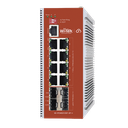Switch L2+ PoE Industrial / Administración Cloud-Web-CLI / 8 Puertos PoE af/at/bt 100/1000 Mbps / 2 Puertos SFP Gigabit / Presupuesto PoE 460 W / Protocolo ERSP (redundancia enlaces)