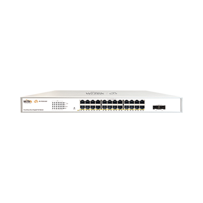 Switch Administrable PoE  / 24 puertos PoE af/at Gigabit /  2 x SFP Gigabit / Administración Cloud Gratuita / Presupuesto 370 W