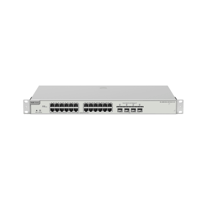 [RG-NBS5200-24GT4XS-P-V2] Switch Administrable Capa 3 con 24 puertos Gigabit PoE 802.3af/at + 4 SFP+ para fibra 10Gb, gestión gratuita desde la nube, 370w