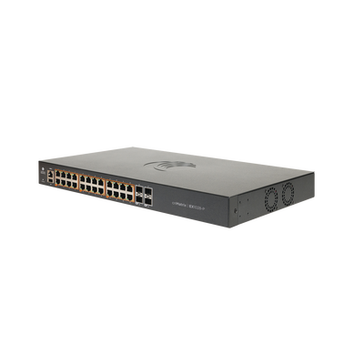 [MX-EX1028PXA-0] Switch cnMatrix EX1028  de 24 puertos PoE 802.3af/at, 200 W, Gigabit Ethernet y 4 SFP, Capa 2,  gestión en la nube