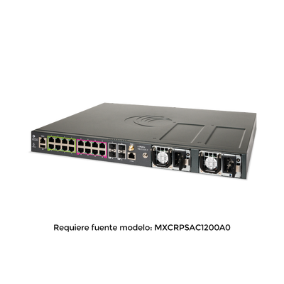 [MXTX2020GXPA10] Switch inteligente cnMatrix TX2020R-P con 16 puertos PoE y 4 SFP+, para fuentes removibles 