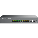 Switch L2 Lite Administrable de 10 Puertos / 8 Puertos Ethernet 2.5 Gigabits / 2 Puertos SFP+ 10 Gigabits / PoE+ 802.3af/at / VLAN 802.1Q / QoS / IGMP Snooping / Montaje en Escritorio o Pared