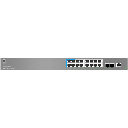 Switch de Red Empresarial L2++ / Serie GWN7800 Pro / 16 Puertos Gigabit PoE 250W / 2 Puertos SFP+ / Gestión Cloud GDMS / VLAN 4K / QoS Avanzado / Seguridad Integral