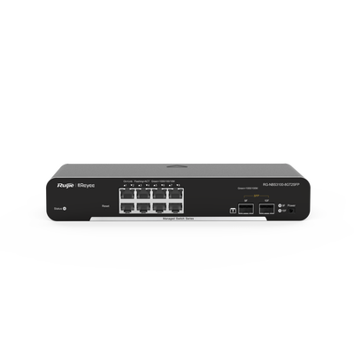 Switch Administrable PoE Capa 2, con 8 puertos Gigabit PoE 802.3af/at + 2 SFP para fibra 1Gb, gestión gratuita desde la nube, 125w