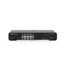 Switch Administrable PoE Capa 2, con 8 puertos Gigabit PoE 802.3af/at + 2 SFP para fibra 1Gb, gestión gratuita desde la nube, 125w