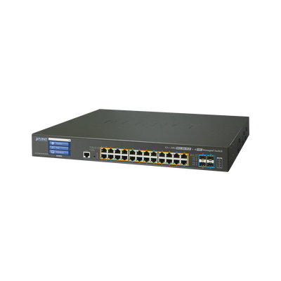 [GS-5220-24UP4X] Switch Administrable L3 24 puertos 10/100/1000 Mbps c/Ultra PoE 400 Watts, 4 Puertos 10G SFP+