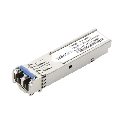 Transceptor Óptico SFP (Mini-Gbic) / Multimodo 1310 nm / 1.25 Gbps / 1000BASE-SX / Conectores LC/UPC Dúplex / DDM / Hasta 2 km 