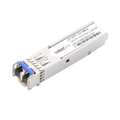 Transceptor Óptico SFP (Mini-Gbic) / Monomodo 1310 nm / 1.25 Gbps / 1000BASE / Conectores LC/UPC Dúplex / DDM / Hasta 5 km 