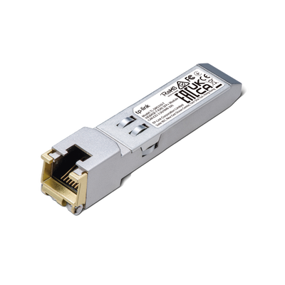 Transceptor mini-GBIC SFP+ RJ45 / Admite 10GBASE-T, 5GBASE-T, 2.5GBASE-T, 1000BASE-T y 100BASE-TX /  Distancia Hasta 30 metros / Conector RJ45 (10G)