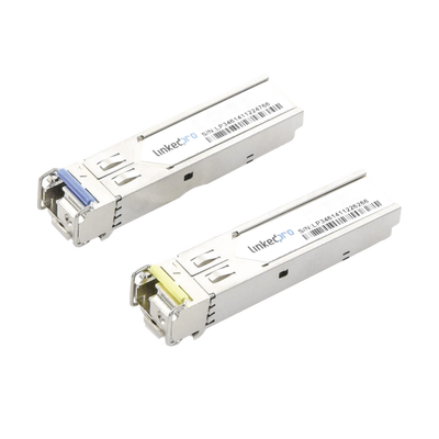 [LP-IND-SFP-BD-10G-20] Transceptores Ópticos Industriales Bidireccionales SFP+ (Mini-Gbic) / Monomodo 1270 & 1330 nm / 10 Gbps / 10GBASE / Conector LC/UPC Simplex / DDM / Hasta 20 km / 2 Piezas