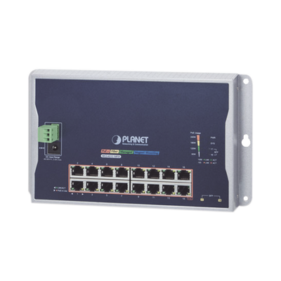 [WGS-4215-16P2S] Switch Industrial Administrable Capa 2 de Pared,16 Puertos PoE 802.3at Gigabit y 2 Puertos SFP