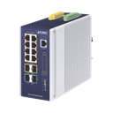 Switch Industrial Administrable Capa 3, Con 8 Puertos PoE Gigabit 802.3bt, 2 Puertos SFP de 1 G / 2.5 G, 2 Puertos SFP 10 G