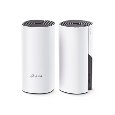 [DECOM4-2PACK] KIT 2 Routers Inalámbricos MESH Interior para Hogar / Doble Banda Wi-Fi 5 AC1200 Mbps / 2 Puerto Gigabit WAN/LAN / 2 Antenas Internas / Administración Mediante la App Deco (iOS, Android) 
