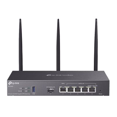 [ER706W] Router Omada VPN / SDN Multi-WAN Gigabit / 1 Puerto WAN SFP Gigabit / 1 Puerto WAN RJ45 Gigabit / 2 Puertos LAN RJ45 Gigabit / 2 Puertos Configurables LAN/WAN / 150,000 Sesiones Concurrentes / Administración Centralizada Omada o Stand-Alone