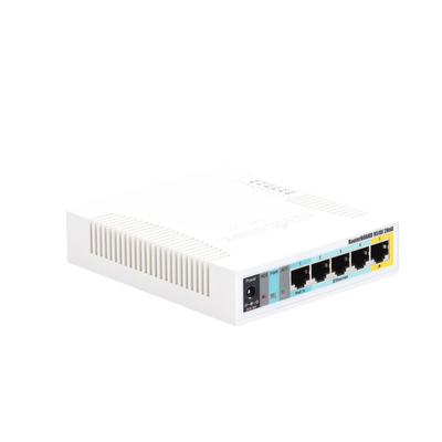 [RB951UI-2HND] RouterBoard, 5 Puertos Fast, 1 Puerto USB, WiFi 2.4 GHz 802.11 b/g/n, Gran Cobertura con Antena 2.5 dbi, hasta 1 Watt de Potencia