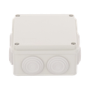 Caja Derivación-Conexión de Plástico (100 X 100 X 54 mm) con 6 Glándulas de Goma. Para Instalaciones Comerciales, Residenciales e Industriales. Incluye Tornillería para su Tapa.