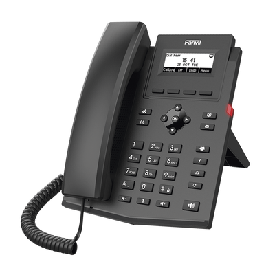 Teléfono IP WiFi empresarial para 2 líneas SIP con pantalla LCD, Códec Opus, conferencia de 6 vías.