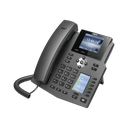 Teléfono IP empresarial para 4 líneas SIP con 2 pantallas LCD, 6 teclas BLF/DSS, conferencia de 3 vías, PoE