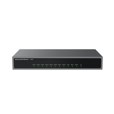 Gateway Analógico 8 FXO  (Conectar Lineas Analógicas) / 3 Perfiles SIP / 1 Puerto FXS / NAT de Alto Rendimiento / Soporte Lifeline / Fax T.38 / Cifrado AES / Failover SIP / Conferencia de Voz 3 Vías