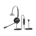 Diadema monoaural con tecnología antishock para teléfonos IP FANVIL con interfaz USB con micrófono de cancelación de ruido, larga durabilidad 