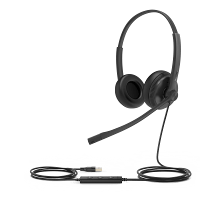 [UH34-DUAL-UC] Diadema Alámbrica UH34 Dual de Yealink USB Compatible con Teléfonos IP y Computadoras.