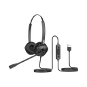 Diadema binaudal (duo) con tecnología antishock para teléfonos IP FANVIL USB con micrófono de cancelación de ruido, larga durabilidad 