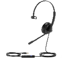 Diadema Alámbrica UH34 Mono de Yealink Certificada con Microsoft Teams con Almohadillas de Cuero