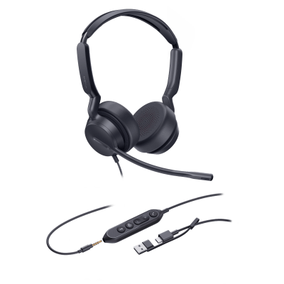 [UH42-SE-DUAL-TEAMS-USB-C/A] Diadema Alámbrica UH42 SE Dual de Yealink Certificada para Microsoft Teams con USB-C/A