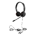 Jabra Evolve 20 DUO con Conexión USB C/A, Micrófono con Cancelación de Ruido de Ultima Generación, Configuración Plug and Play (4999-823-169) 