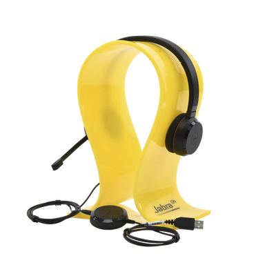 Jabra Evolve 30 Duo con conexión USB / 3.5mm, micrófono con cancelación de ruido y controlador en el cable con botones e indicadores LED (5399-823-309)