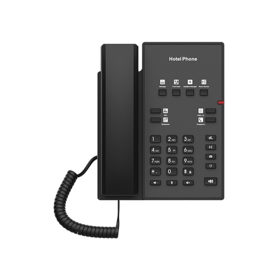 Teléfono IP para Hotelería, profesional con 8 teclas programables para servicio rápido, plantilla personalizable con PoE 