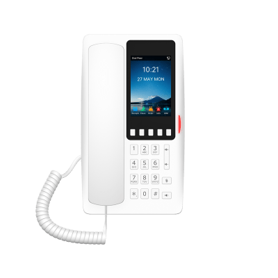 [H6WW] Teléfono IP Wi-Fi Hotelero con PoE, Puerto USB de Carga y Pantalla LCD de 3.5"