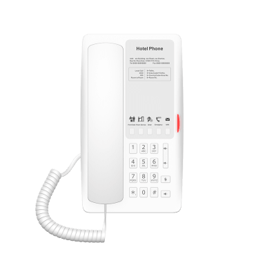 Teléfono IP WI-FI para Hotelería, Puerto USB-A para Carga, 5 Teclas Programables para Servicio Rápido (Hotline), Plantilla Personalizable con PoE