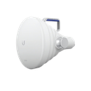 Antena Sectorial 30° tipo Horn para Multipunto, 19.5 dBi. Rango extendido 5.15 - 6.875 GHz. Alto aislamiento al ruido. Compatible solo con AF5XHD, RP5ACGEN2 y LTURocket