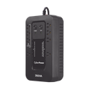 UPS de 350 VA/255 W, Topología Standby con Modo Ahorrador ECO, Entrada 120 Vca NEMA 5-15P, Con 8 Tomas NEMA 5-15R 