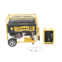 Generador a Gasolina / Planta de Emergencia con Encendido Automático, 6.5KW, 220Vac 2 Fases, Jaula con Ruedas para Fácil Traslado 