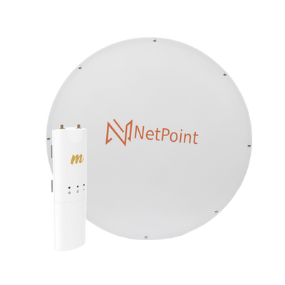 [C5CNPX2KIT] Kit de radio C5C con Antena NPX2GEN3 de 34 dBi, Frecuencia (4.9-6.2 GHz), ideal para distancia de hasta 50 km, jumpers, PoE y cable de alimentación Incluidos