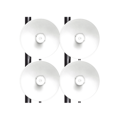 Kit de 4 radios FORCE4625 de alto Desempeño / Wi-Fi 6E / Hasta 1 Gbps / 5925 - 7125 MHz / Antena Integrada 25 dBi