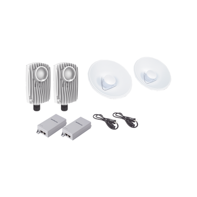 [C6XPTPKIT3] Kit de 2 radios C6X con 2 antenas de (20 dBi), rango de frecuencia extendida (5.1 a 6.4 GHz),  incluye inyector POE, cable de alimentación y 2 FLEXIMOUNT-XL para alineación