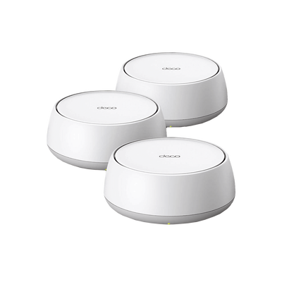 [DECO-BE25-3PACK] KIT 3 Routers Inalámbrico MESH Interior para Hogar / Doble Banda Wi-Fi 7 BE3600 Mbps / 2 Puerto 2.5 Gigabit WAN/LAN / 4 Antenas Internas / Operación Multi-Link MLO / Administración Mediante la App Deco (iOS, Android) / HomeShield