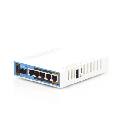 [RB962UIGS-5HACT2HNT] (hAP ac) 5 Puertos Gigabit Ethernet, 1 Puerto SFP, 1 USB, WiFi Doble Banda 3x3 802.11ac, hasta 1W de potencia