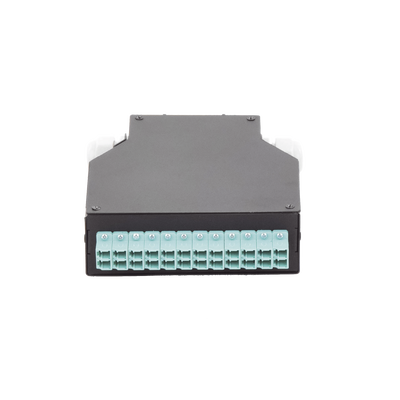 [LP-RDLCUMM] Distribuidor de Fibra Óptica para Riel Din, 12 Acopladores LC/UPC Duplex Multimodo con Charola de Empalme