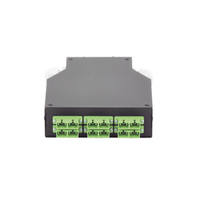 [LP-RDSCASM] Distribuidor de Fibra Óptica para Riel Din, 6 Acopladores SC/APC Duplex Monomodo con Charola de Empalme