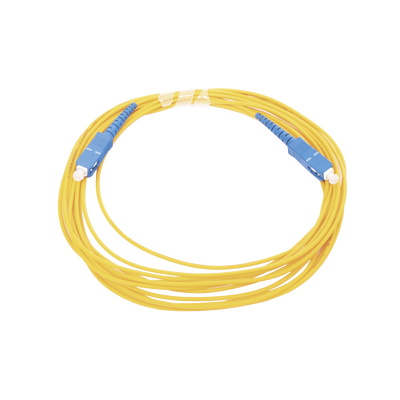 Jumper de Fibra Óptica Monomodo SC/UPC - SC/UPC Simplex, Color Amarillo, 5 Metros (16.40 Pies)