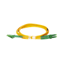 Jumper de Fibra Óptica Monomodo 9/125 LC/APC-LC/APC Duplex PVC, 2.0 mm, Amarillo, 2 Metros (6.56 Pies)
