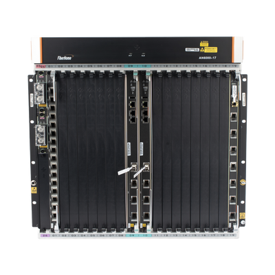 OLT Carrier Class Modular GPON, 16 Ranuras de Servicio, Incluye 1 Tarjeta de Servicio, crecimiento hasta 256 puertos GPON o 128 XGPON, Gestión por UNM2000, CLI, (Incluye Instalación de Software UNM2000)