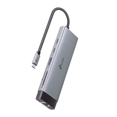 [UH9120C] Adaptador HUB 9 en 1, 1 puerto USB-C entrada, 1 puerto HDMI 4K, 1 puerto Ethernet Gigabit, 1 puerto SD y MicroSD, 1 puerto USB-C y 3 puertos USB-A