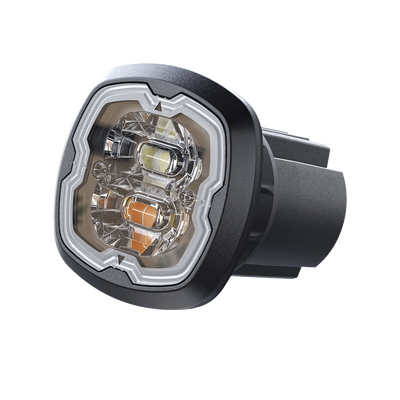 Estrobo Oculto, 6 LED, Claro, SAE Clase I, Empotrable, Lente Transparente