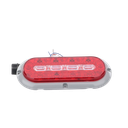 Plafón Ovalado de 7.5" Para Camiones de Transporte, 18 LED Ultra Brillantes, Color Rojo/Claro/Ambar